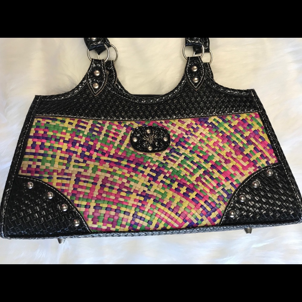 Colorful Straw Purse